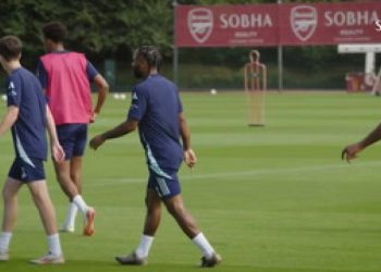 Sterlingov prvi trening u Arsenalu