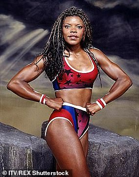 Lease of life: After retiring from professional sport, she joined Gladiators in 1993, under the alias Nightshade