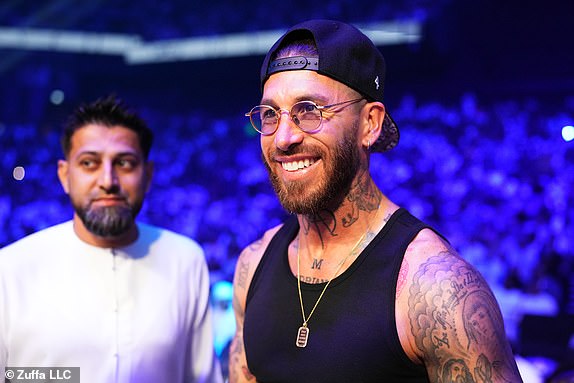 ABU DHABI, UNITED ARAB EMIRATES - OCTOBER 26: Sergio Ramos is seen in attendance during the UFC 308 event at Etihad Arena on October 26, 2024 in Abu Dhabi, United Arab Emirates.  (Photo by Chris Unger/Zuffa LLC)