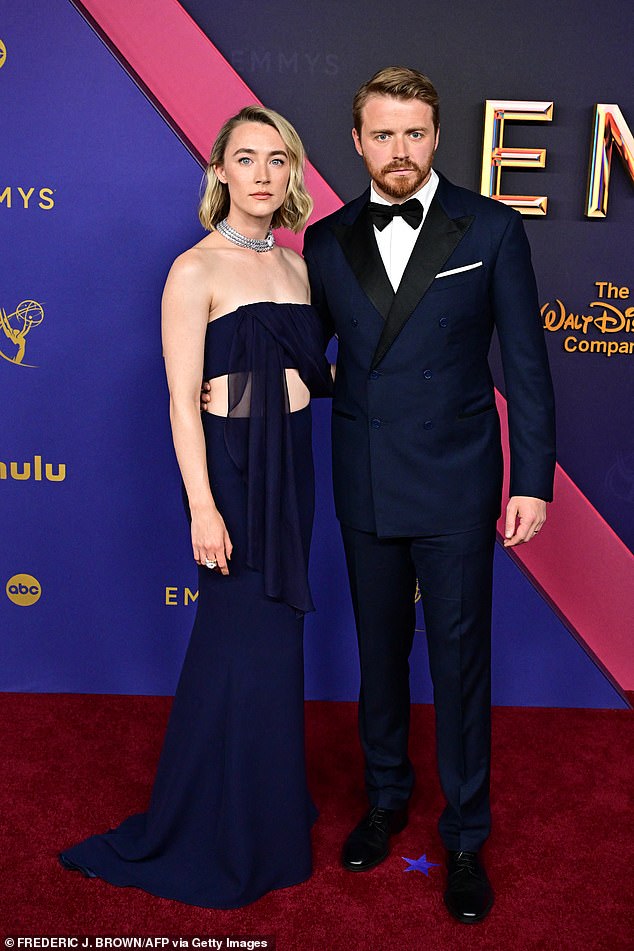 The Outrun was also produced by Saoirse's husband Jack Lowden (R, pictured September 15), who suggested her specifically for the role that scored her the Silver Medallion at the Telluride Film Festival in August