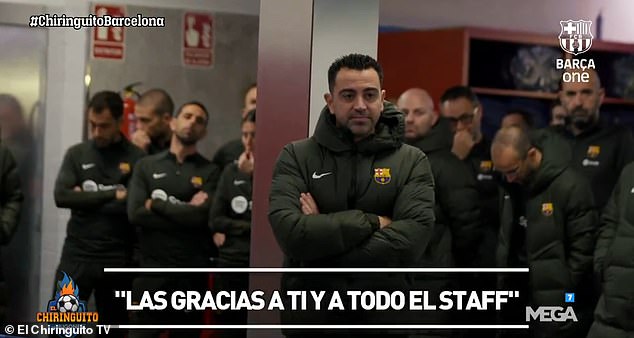 Xaviju i njegovom stručnom stožeru zahvalio je kapetan Sergi Roberto nakon njegovog govora