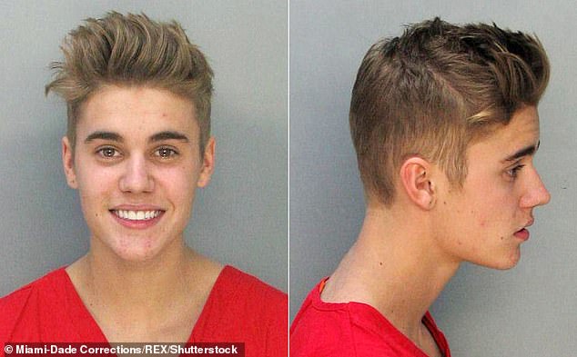 In January 2014, Bieber had been stopped by police after racing a Lamborghini in a 30mph zone. He accepted a plea deal for careless driving.