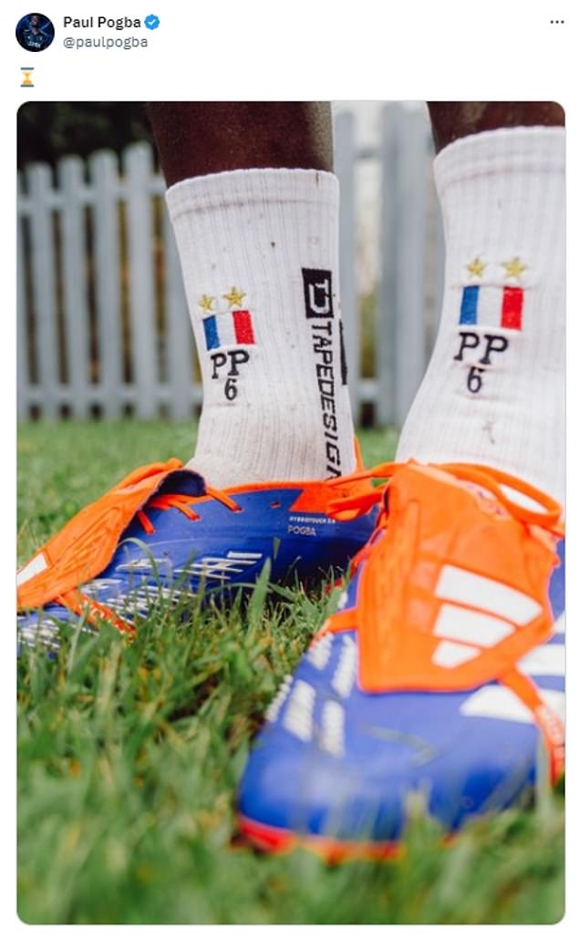 Veznjak je na društvenim mrežama podijelio objavu nakon što je pala ekskluzivna priča Mail Sporta s parom Tapedesign čarapa ukrašenih francuskom zastavom