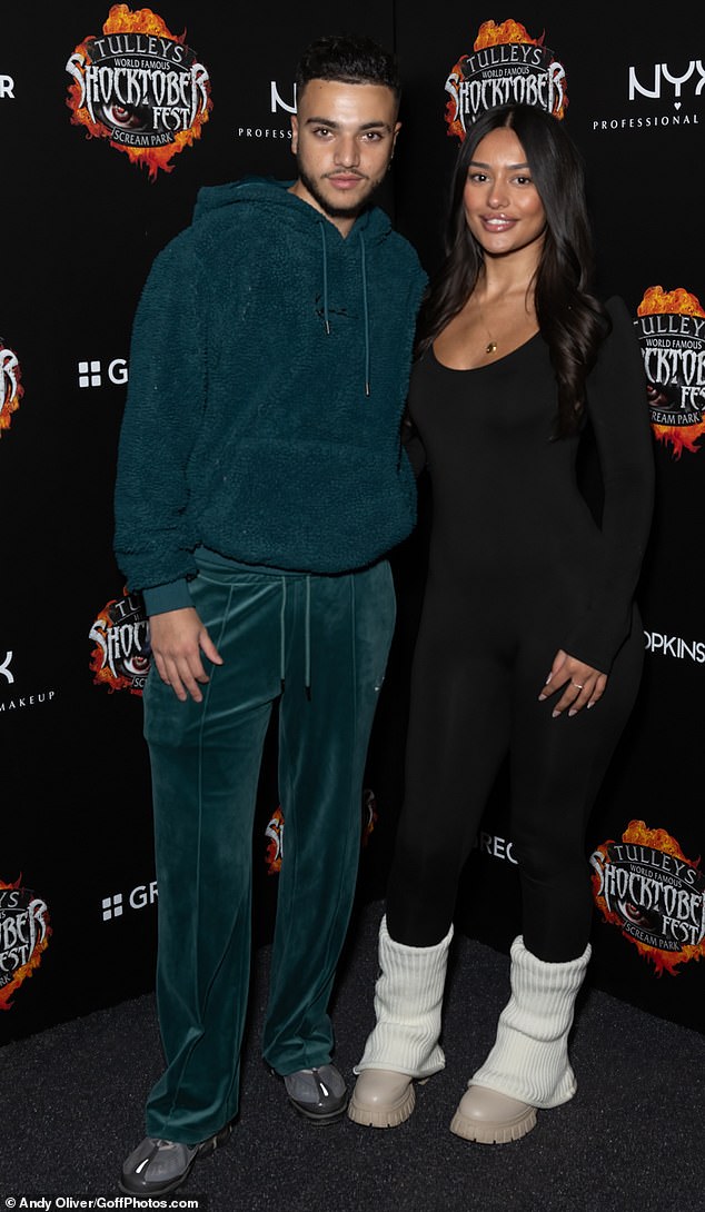 Junior attended alongside stunning girlfriend Jasmine Orr