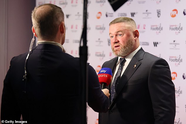 The football legend was seen speaking to Sky Sports on the red carpet