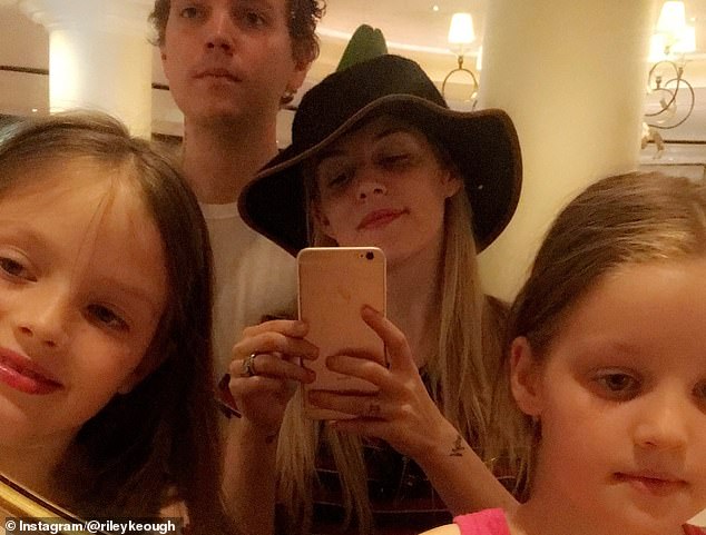 One was another selfie that showed Riley holding up her phone while joined by the twins as well as their late brother, Benjamin - who passed away at age 27 in 2020 by suicide