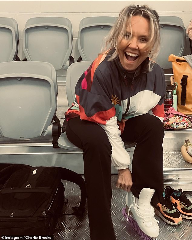 The Dancing On Ice 2025 lineup have slipped on their skates for the first time, with Charlie Brooks among the stars kicking off training at rinks across the UK this week
