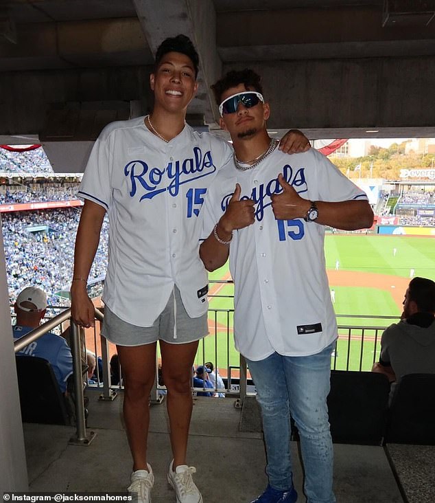 Mahomes i njegov brat Jackson viđeni su u srijedu na utakmici Royals-Yankees