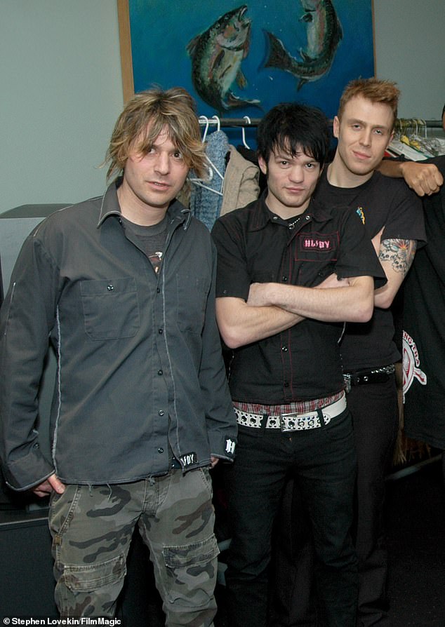 The Sum 41 star - who first made the allegations in new memoir Walking Disaster: My Life Through Heaven and Hell, alleges Nori, now 62 groomed, manipulated and sexually abused him, starting when he was just 18 and Nori 36 - pictured with Nori (L) in 2006