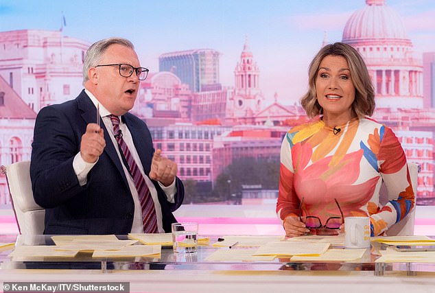 Bivši laburistički zastupnik, koji je postao TV ličnost, Ed Balls bio je izrazito odsutan s kauča Good Morning Britain zajedno sa Susannom Reid