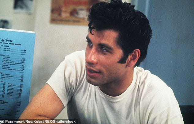 Travolta u svom hit filmu Grease iz 1978. u kojem je glumio zločestog dečka srednjoškolca