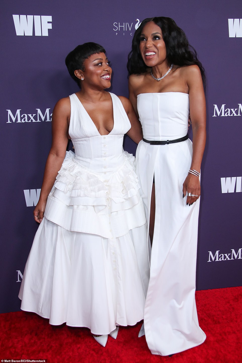 The dynamic duo shared a laugh in front of shutterbugs ahead of the ceremony