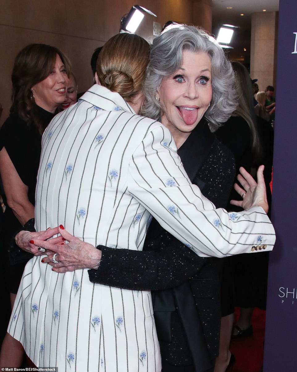 Fonda was on hand to present the Jane Fonda Humanitarian Award to five-time Oscar nominee, Annette Bening, 66