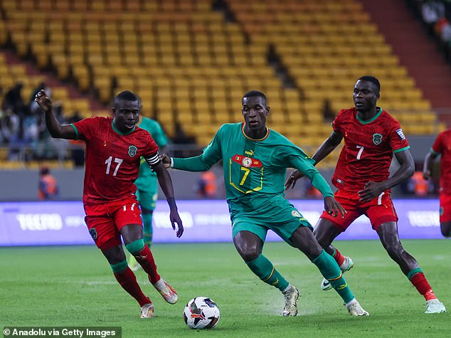 Jackson (u sredini) zabio je samo jedan gol u 12 međunarodnih nastupa za Senegal 2024.