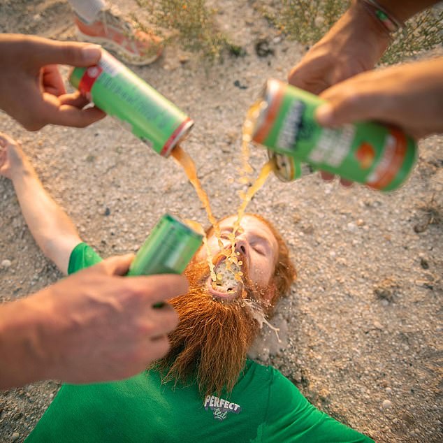 Refreshment after a long day's running in Mauritania, posted to Russ's Instagram