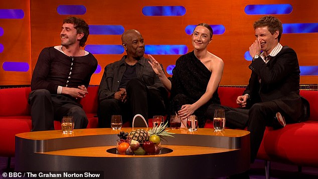 In one tense moment Saoirse shut down Paul for talking over her after he laughed at one of her earlier film roles