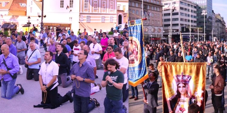 Duhovna obnova za muškarce s krunicama u Križevcima kod sv. Šarbela