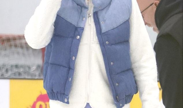 Ferne McCann can’t contain her laughter as she shows off her skating skills for the first time at Dancing On Ice training