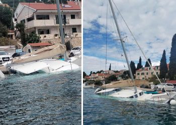 Nakon 2 sata je potonuo, a okolo nafta smrdi!