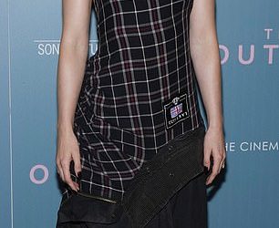 Saoirse Ronan dons tartan turtleneck dress for The Outrun screening in NYC attended by fellow former child star Mischa Barton