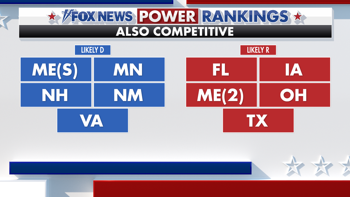 Other competitive presidential races in the Fox News Power Rankings