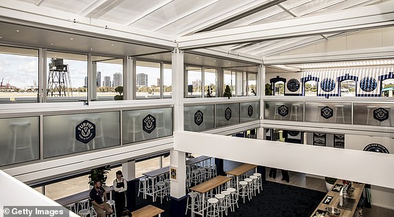 MELBOURNE, AUSTRALIA - OCTOBER 31: General view of the atmosphere during the unveiling of Furphy Birdcage Marquee  at the 2024 Melbourne Cup Carnival  at Flemington Racecourse on October 31, 2024 in Melbourne, Australia. (Photo by Sam Tabone/Getty Images)