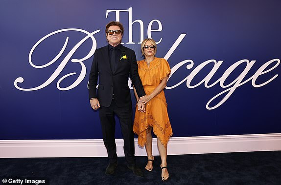 MELBOURNE, AUSTRALIA - NOVEMBER 05: Richard Wilkins and Mia Hawkswell pose for a photo during 2024 Melbourne Cup Day at Flemington Racecourse on November 05, 2024 in Melbourne, Australia. (Photo by Sam Tabone/Getty Images)