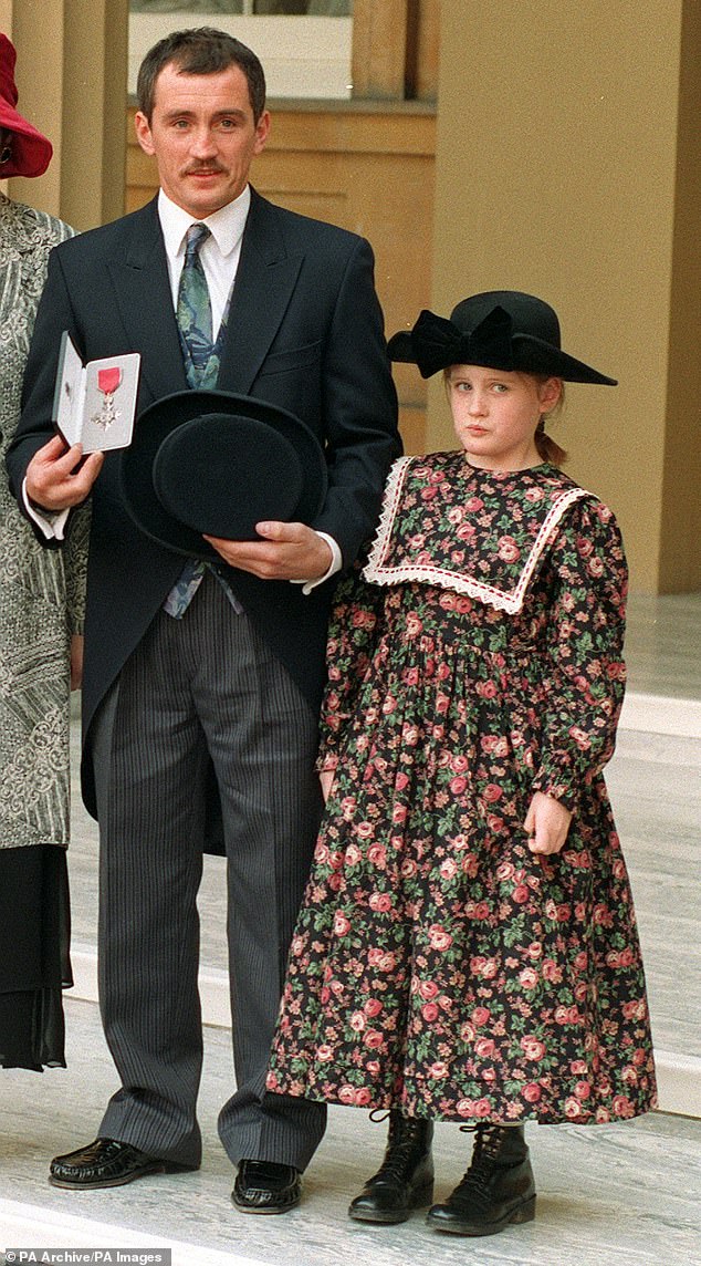 Danika McGuigan, who worked as an actress, passed away surrounded by her 'devastated' family (pictured with her father in 1994)