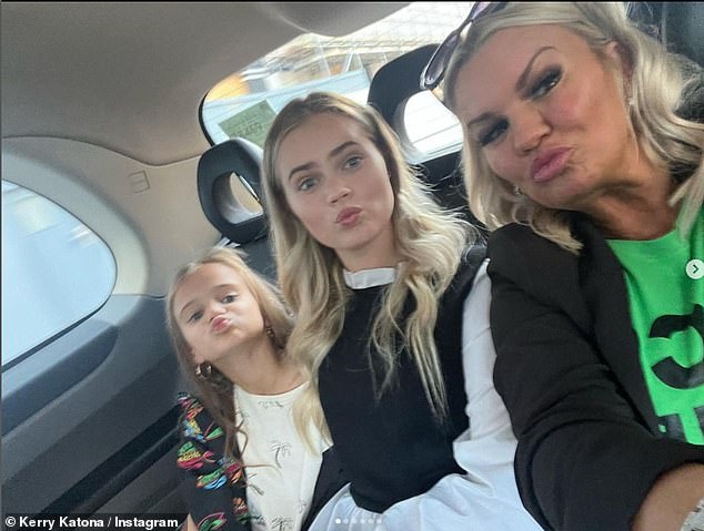 She is mum to Heidi, 17, with ex husband Mark Croft and eight-year-old DJ from her relationship with the late George Kay (pictured)