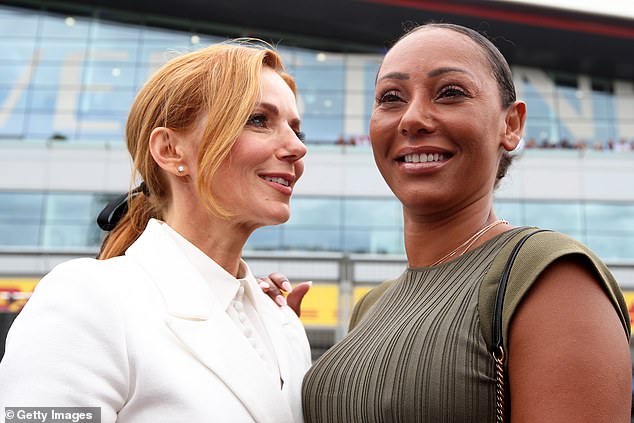 It is that brutal honesty – or perhaps lack of a filter – that propelled Mel to reveal the truth about her relationship with Geri. Pictured: Mel B and Geri Horner at Silverstone in 2019