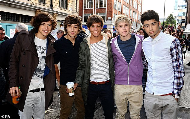 One Direction (from left to right) Harry Styles, Liam Payne, Louis Tomlinson, Niall Horan and Zayn Malik in 2011