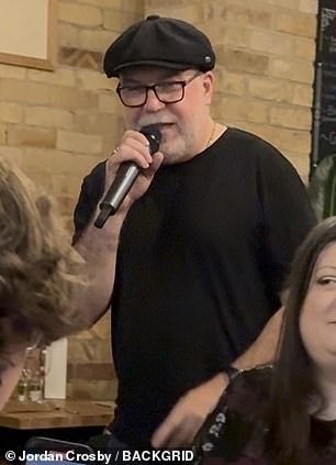 The British star was spotted performing a low-key gig in the north-east of England (pictured), twenty years after his triumph