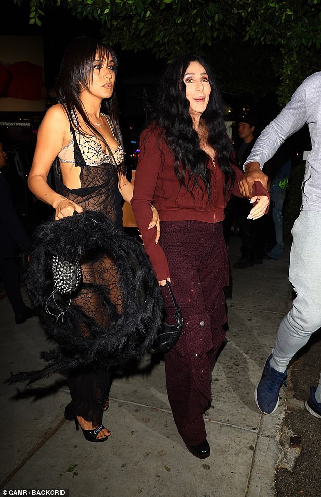 Cher also into the holiday spirit by attending the annual Halloween party with her goddaughter, Jesse Jo Stark, by her side