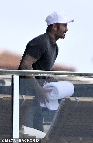 The luxurious boat had numerous sun loungers which David sat upon with a fluffy white towel
