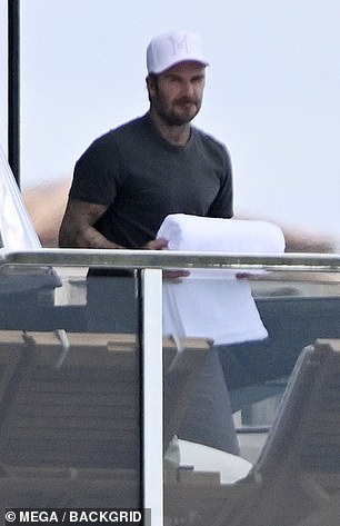 The luxurious boat had numerous sun loungers which David sat upon with a fluffy white towel
