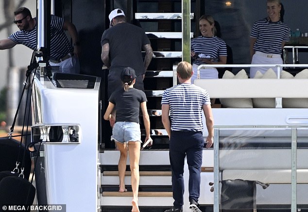 There was a huge crew to tend to the famous couple's every need
