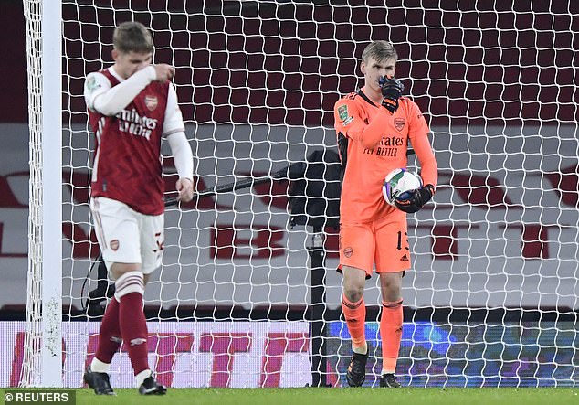 Icelandic keeper Runar Alex Runarsson was never up to the task and badly struggled at Arsenal