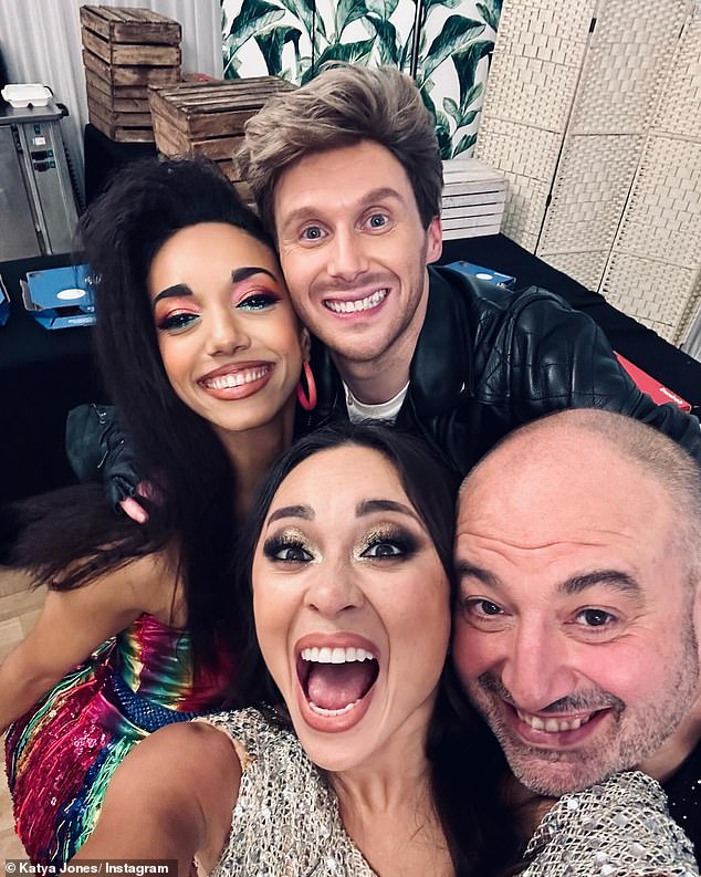 As well as snaps from rehearsals, Katya also posted photos from the weekends show. (pictured with Jamie Borthwick and Michelle Tsiakkas)