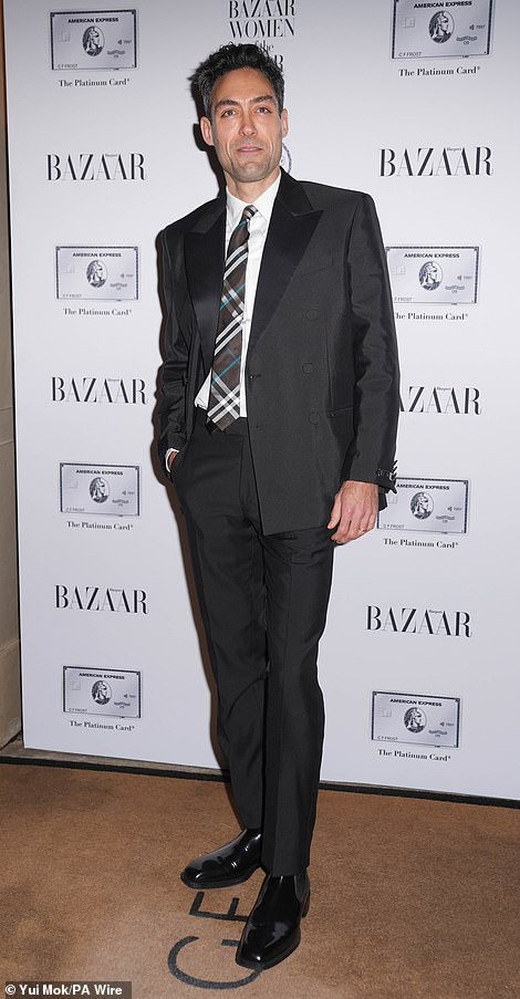 After winning a new army of fans as the star of Jilly Cooper's megahit series Rivals, Alex Hassell was suited and booted for th star-studded event
