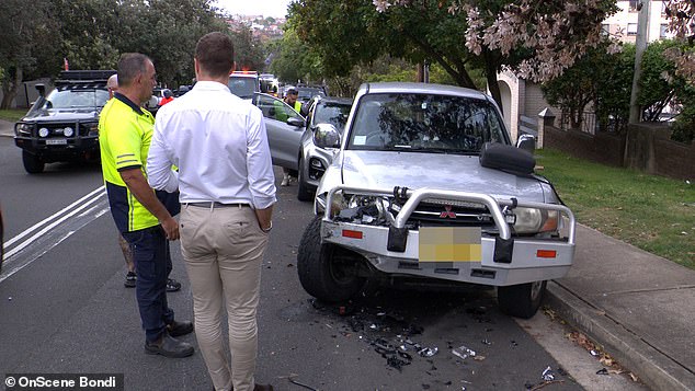 U sudaru je oštećen i Mitsubishi Pajero. Na slici