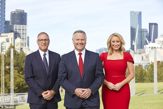 (Na slici s voditeljem 7NEWS Melbourne Peterom Mitchellom i voditeljicom vremenske prognoze Jane Bunn