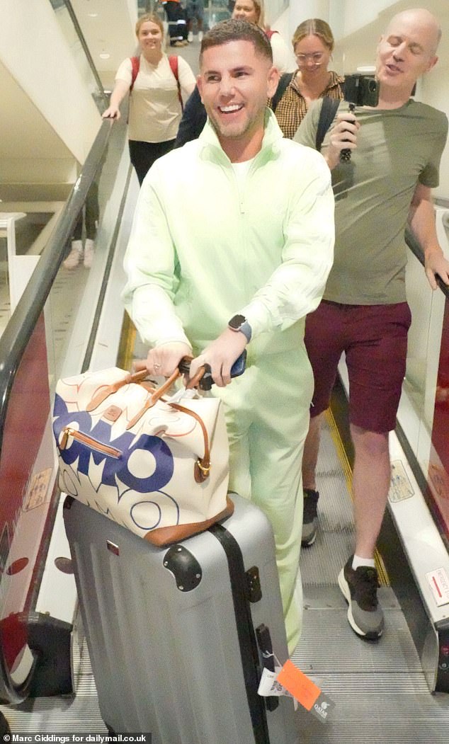 Dean McCullough, 32, was the fourth star to arrive at Brisbane Airport ahead of this year's I'm A Celebrity... Get Me Out Of Here