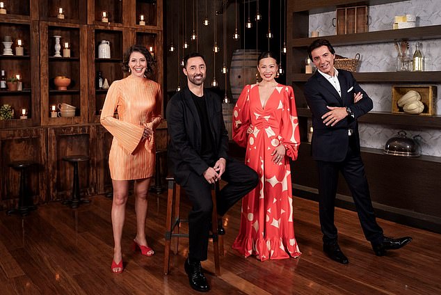Čini se da će se sudac MasterChef Australia pridružiti sljedećoj sezoni I'm A Celebrity,.. Makni me odavde! Na slici: trenutačni suci MasterChefa Sofia Levin, Andy Allen, Poh Ling Yeow i Jean-Christophe Novelli