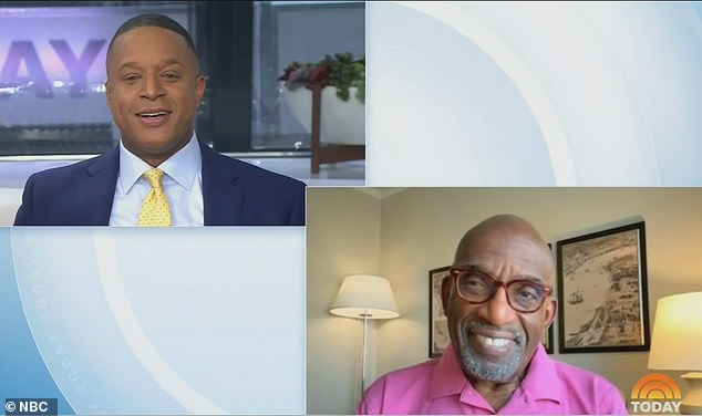 Današnji voditelj Al Roker pridružio se emisiji u četvrtak putem Zooma i rekao Craigu da je 'tako ponosan i tako sretan' zbog njega