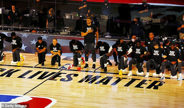 Meyers Leonard also stood for the anthem while his Miami Heat teammates knelt