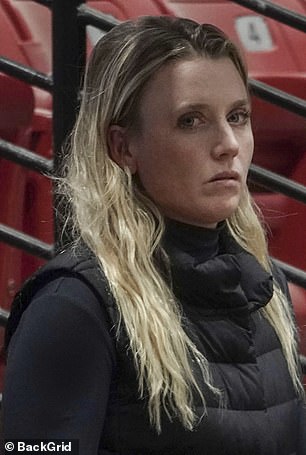 The pair did not publicly interact but the tension was clearly visible on their faces while Postel was still wearing a ring on her wedding finger - despite her union with Schroder being nullified in February