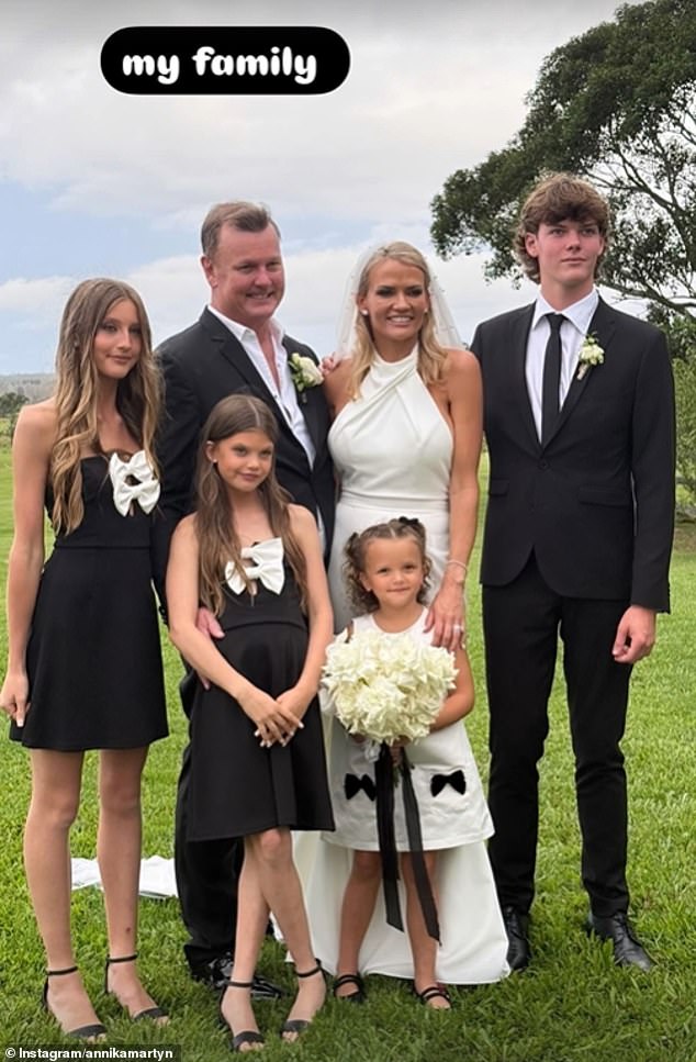 Anthony and his ex Kelly Landry share two daughters, Charlize, 11, and Thea, eight, while Annika has two children, Taylor, four, and a 16-year-old son, Taylor