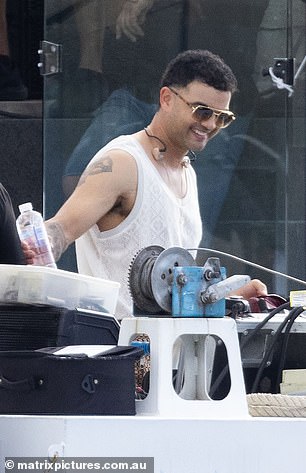 Guy Sebastian was also in attendance to celebrate the newlyweds