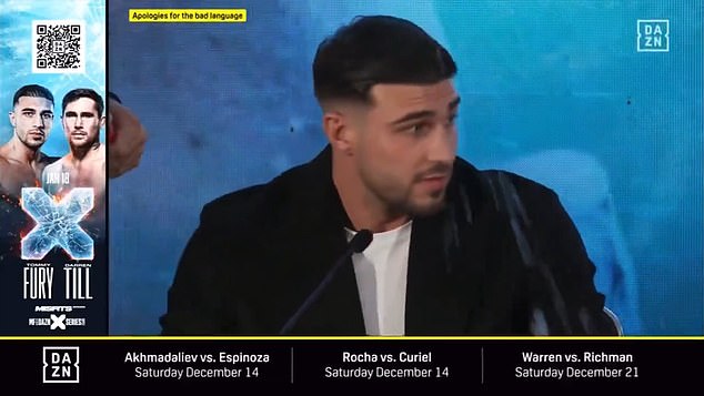 Tommy Fury bio je mokar nakon što je njegov tata pokušao baciti vodu na protivnika