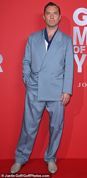 This year, Jude Law (pictured), Netflix star Richard Gadd and Olympic swimmer Adam Peaty are among the stars honoured at this year's MOTY awards